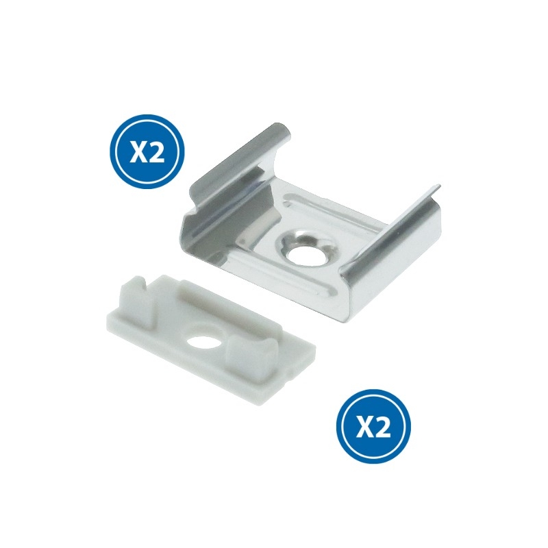 Pack 2 Tapones y 2 Grapas Para Perfil Lm3753