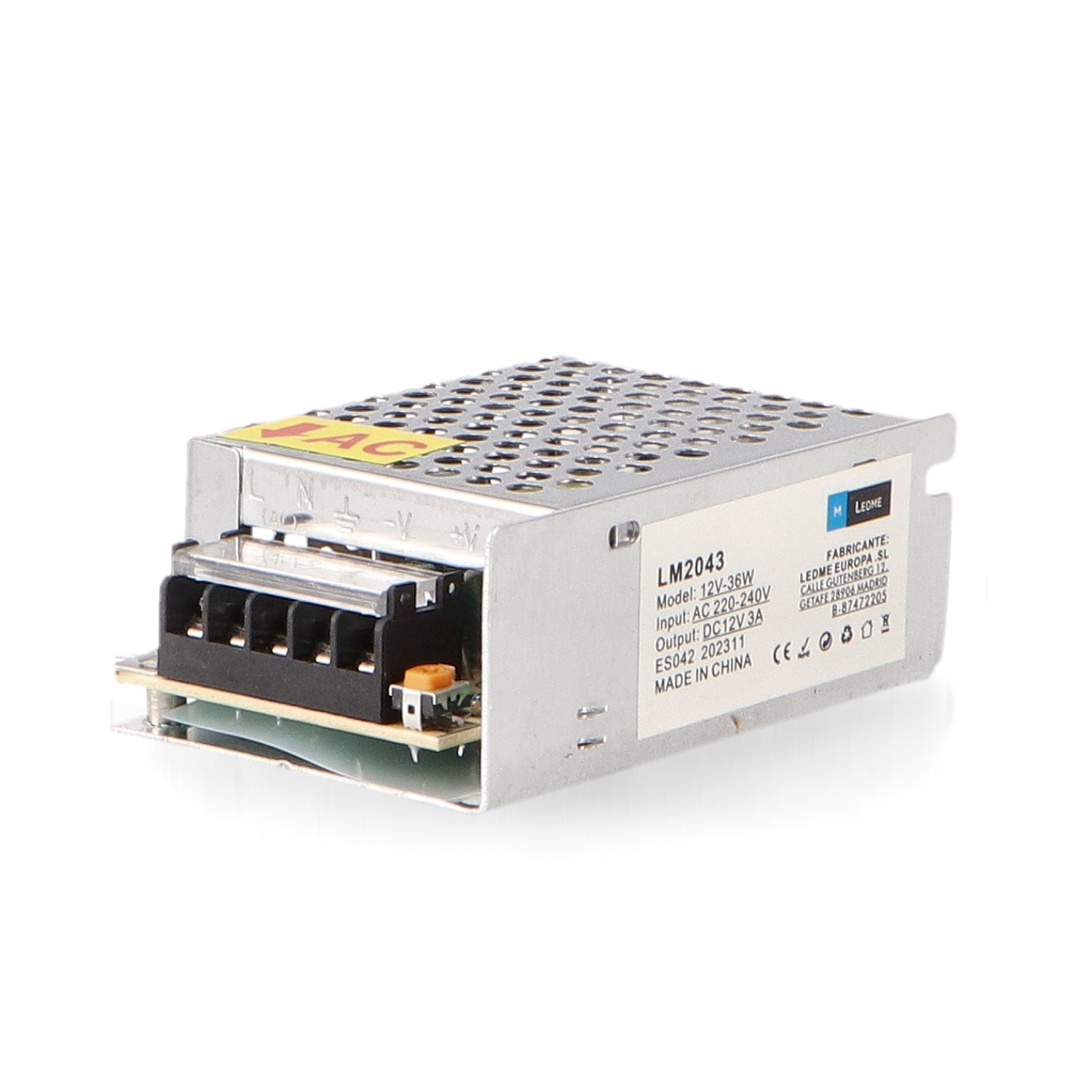 Fuente de Alimentación Para Tiras Led 36W 12Vdc