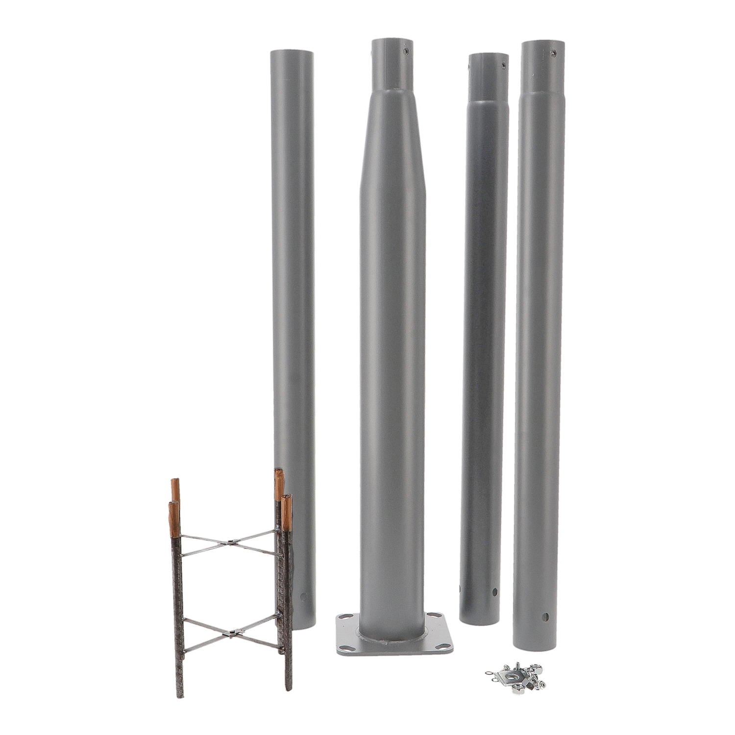 Columna Para Farola 3,7M Desmontable Gris