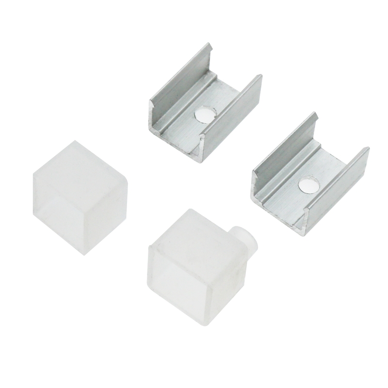 Pack Dos Tapones y Dos Grapas Para Tira Funda Neon 12X12 Mm - Dsc