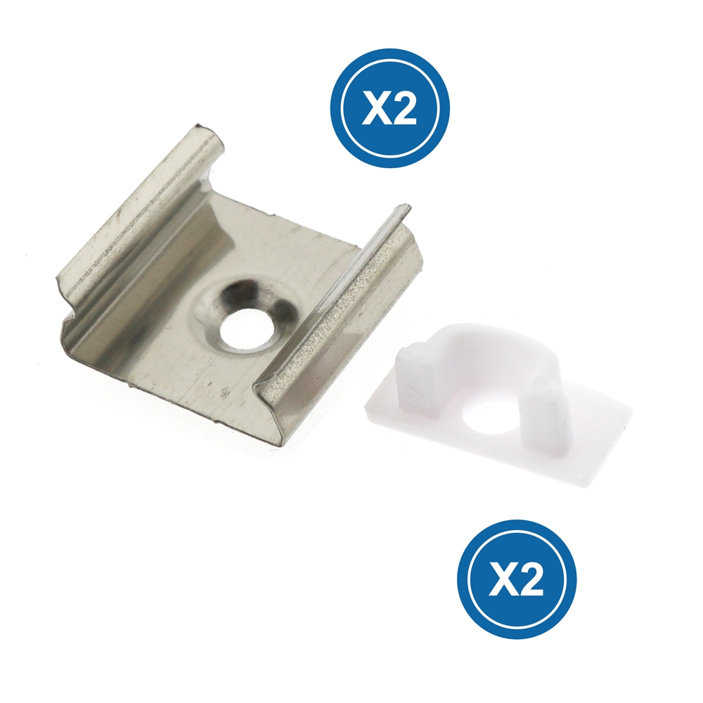 Pack 2 Tapones y 2 Grapas Para Perfil Lm3702