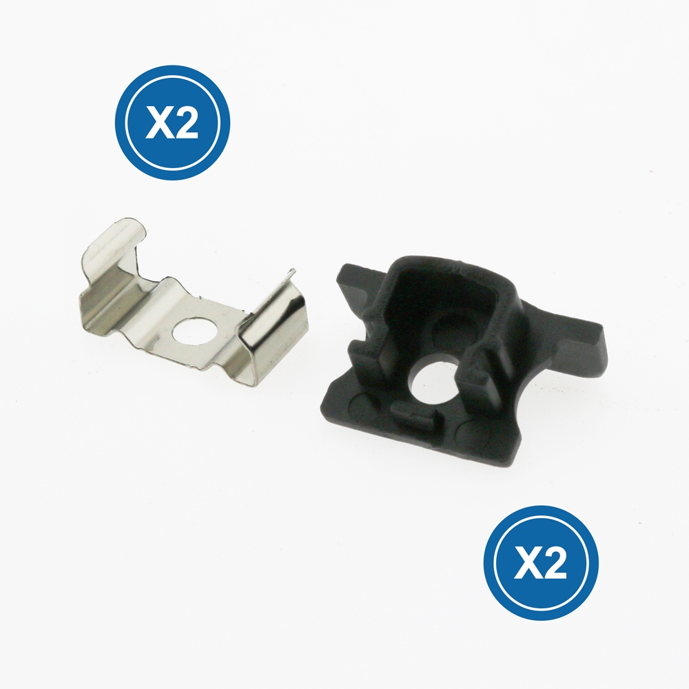 Pack 2 Tapones y 2 Grapas Para Perfil Lm3722