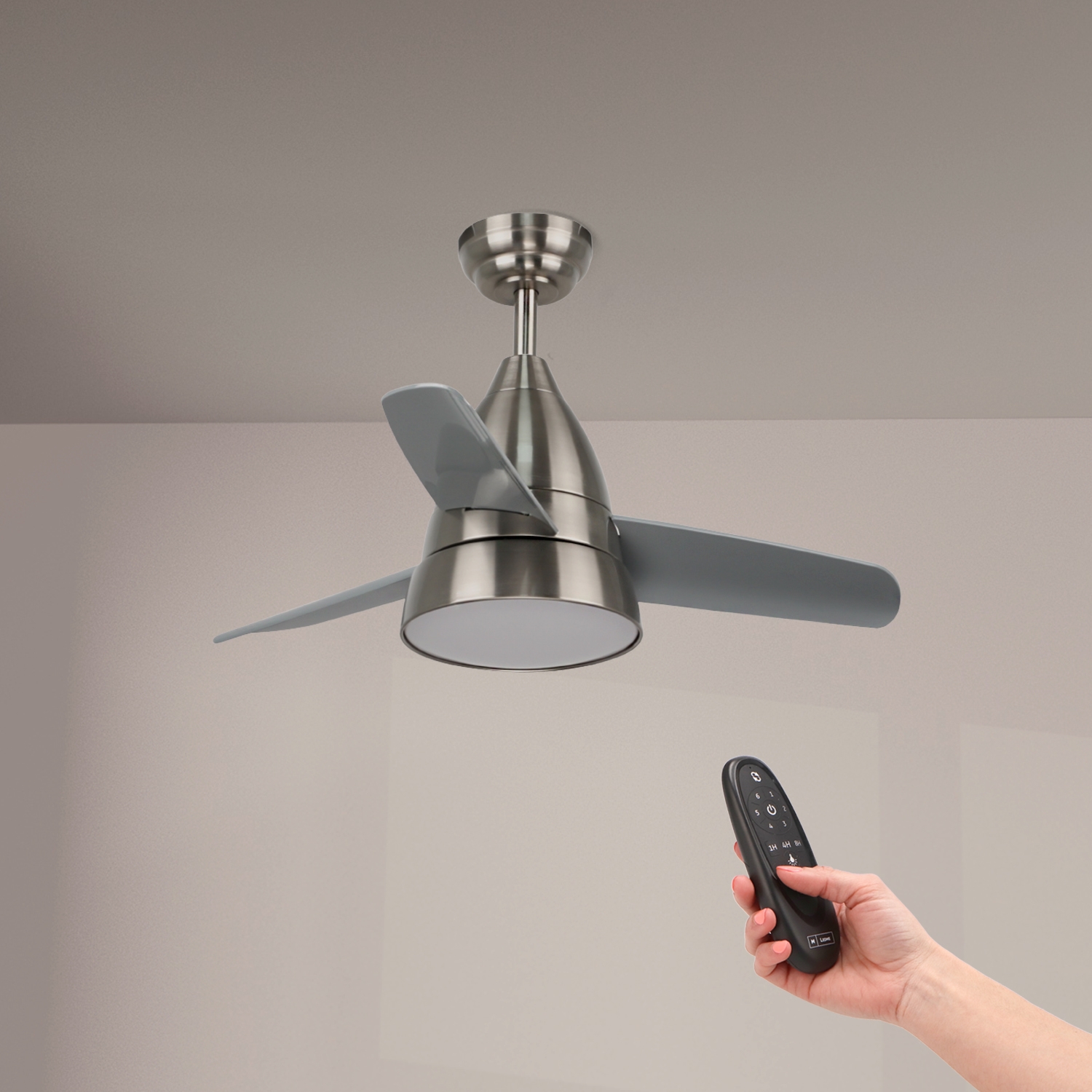 Ventilador de Techo Led Niquel Silence - Dsc
