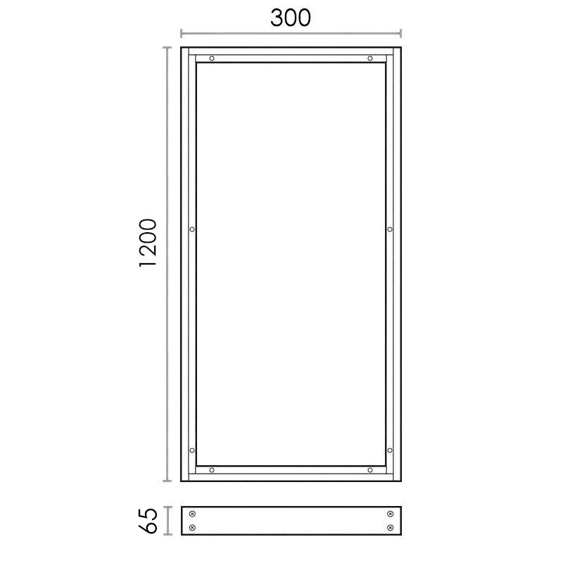 kit de superficie de Panel 120X60 Blanco 65 mm