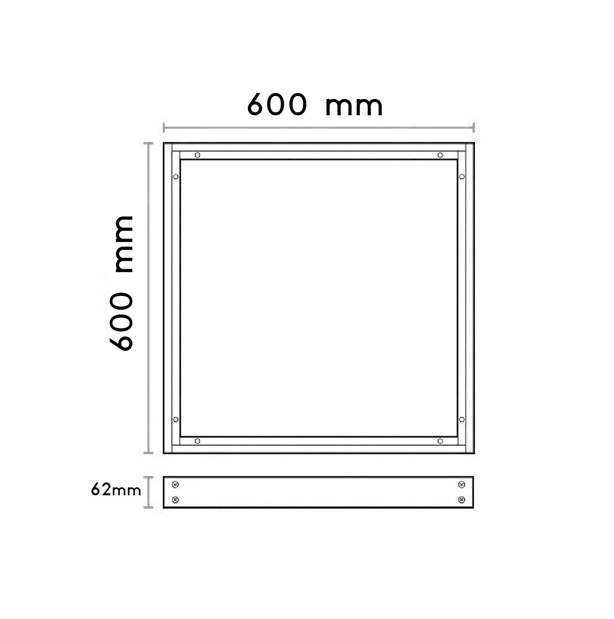 Panel Led Rectangular Serie Bure 120X60 Cm 80W - Ledme