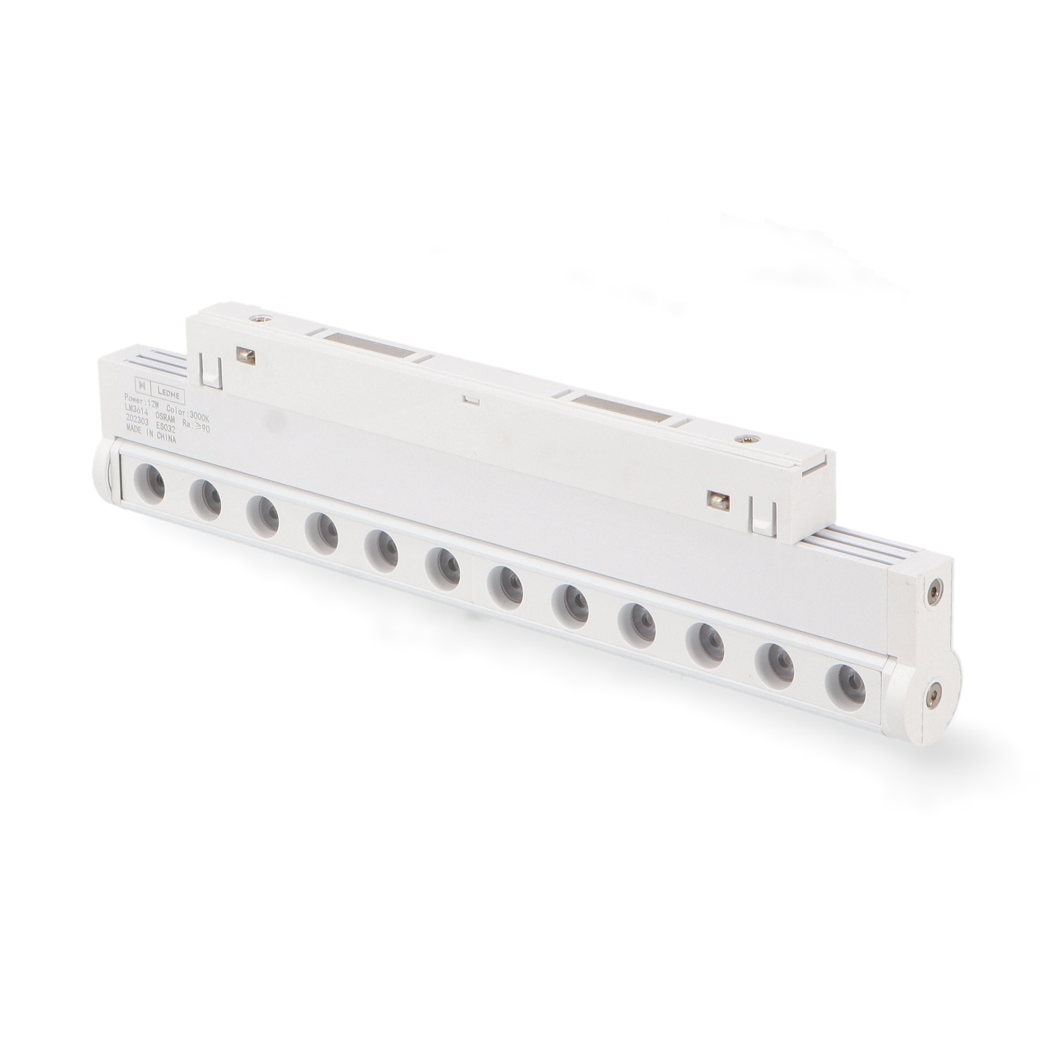 Spot Led Linéaire 12W Sur Rail Magnétique Serie 16Mm Blanc 48V