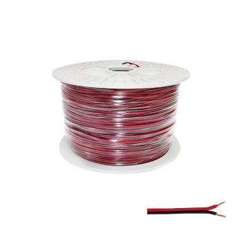 Câble électrique Plat Gaine 2X0.5Mm² Pour Rubans Led Unicolores - 500 Mètres