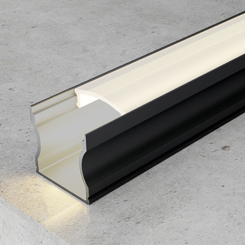 Profilé En Aluminium High Laqué Noir - 2 Mètres