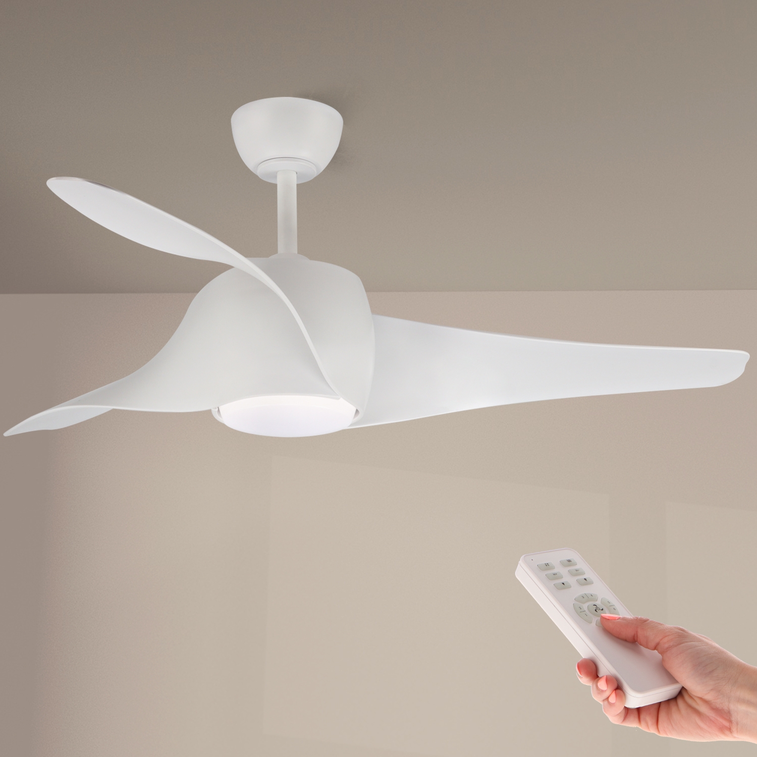 Ventilateur de Plafond Led Blanc Fanton