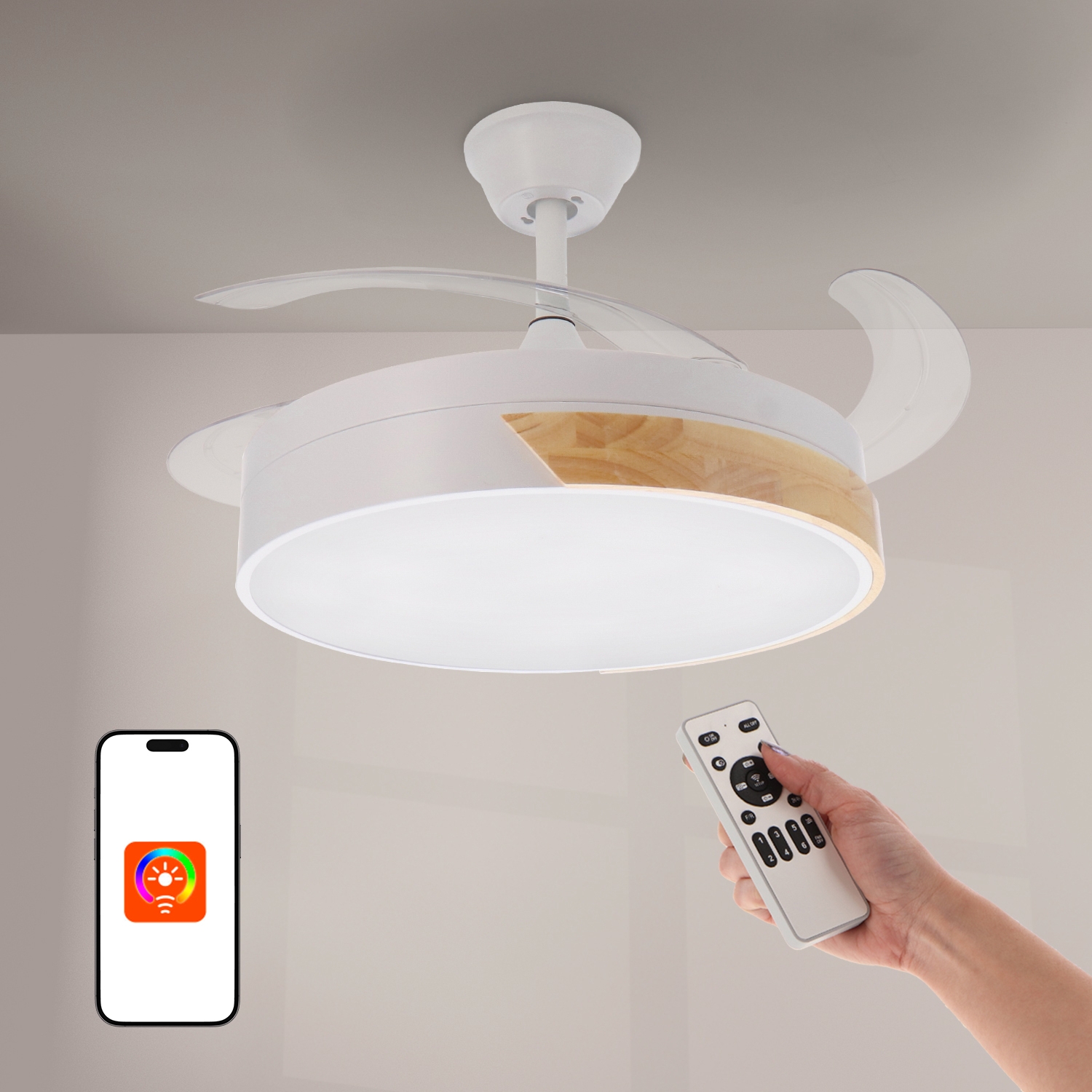 Ventilateur de Plafond Led Messe Nature