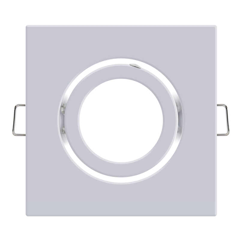 Portafaretto Downlight Quadrato Basculante Bianco Serie Eco Gu10/mr16