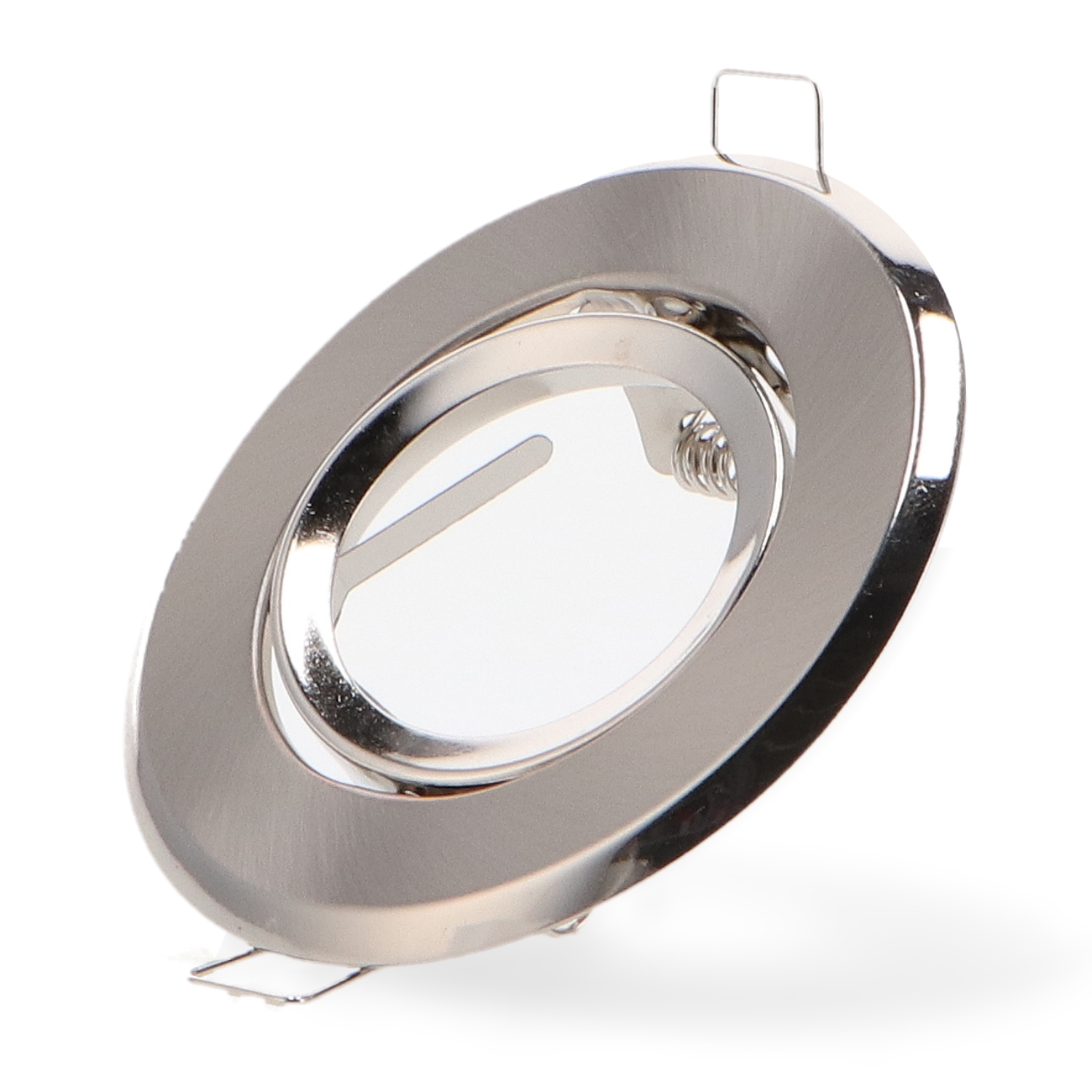 Portafaretto Downlight Circolare Basculante Niquel Eco  Gu10/mr16