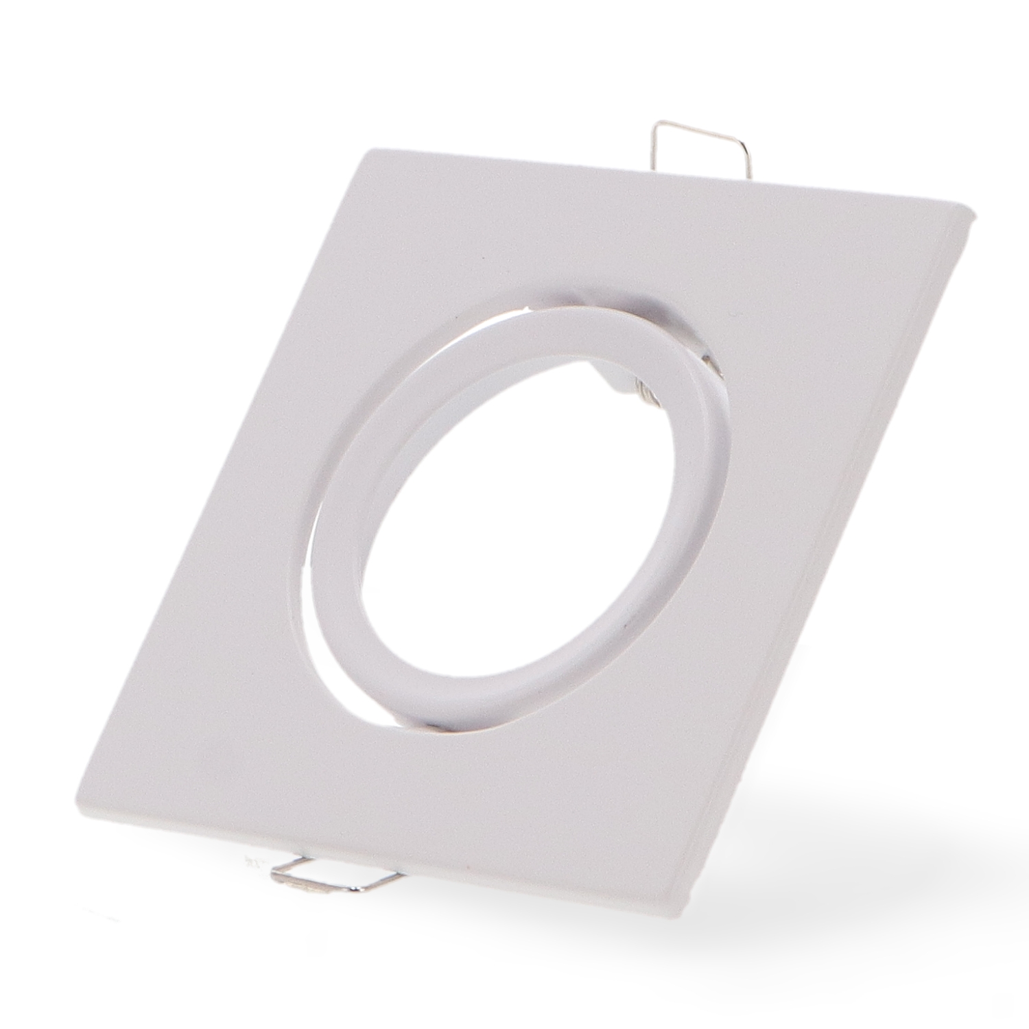 Portafaretto Downlight Quadrato Basculante Bianco Serie Eco Gu10/mr16