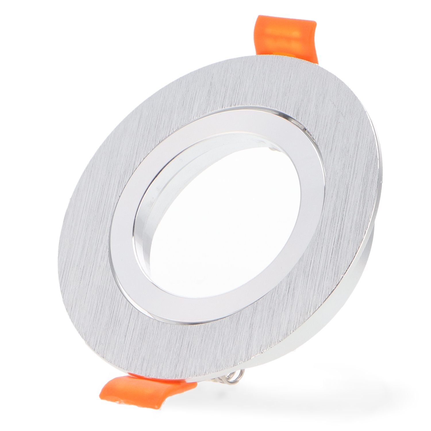 Portafaretto Downlight Circolare Basculante Nikel  Serie Luxury Per Gu10/mr16