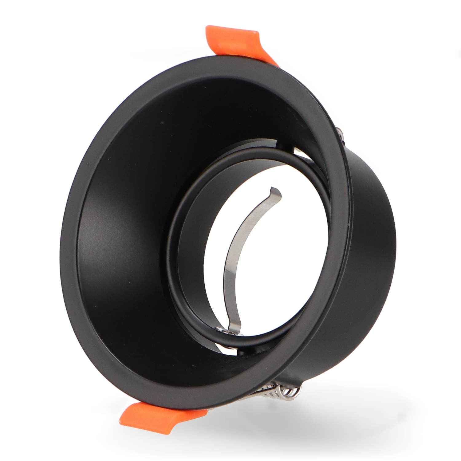 Portafaretto Downlight Conico Basculante Nero Serie Inifinity Per Gu10/mr16