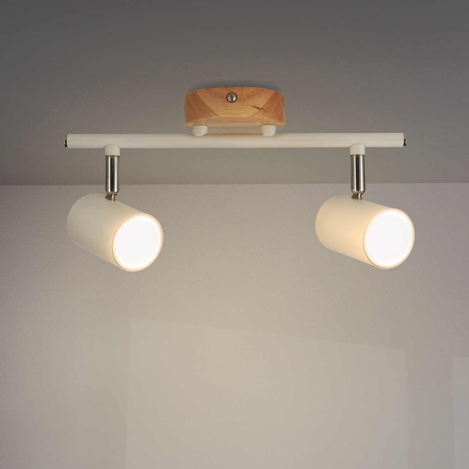 Lampada Da Soffitto Serie Wood 2 Lampadina Gu10