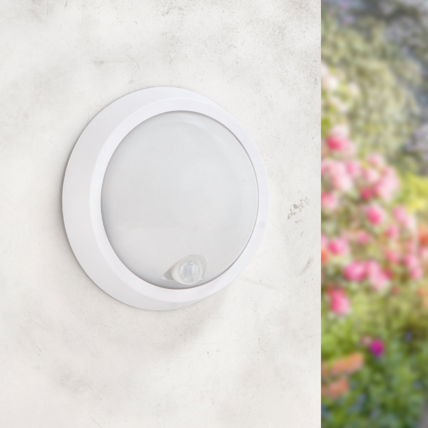 Applique Da Parete Led Con Sensore Di Movimento A Sfera 12W Pir 360º Ip54